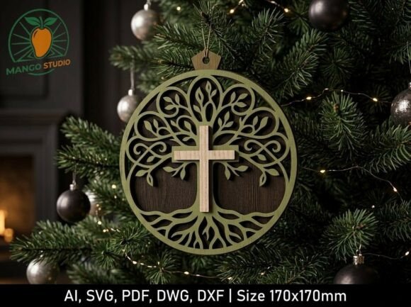 3D_Tree_of_Life_Cross_Laser_Cut_File