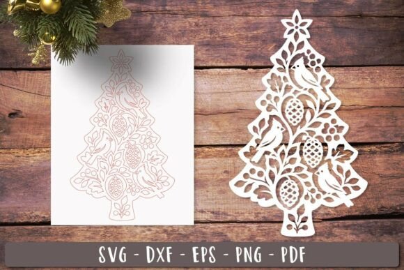 Cardinal_Christmas_Tree_SVG_Laser_Cut