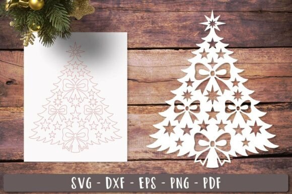 Christmas_Bow_Tree_SVG_Laser_Cut_Ornamen