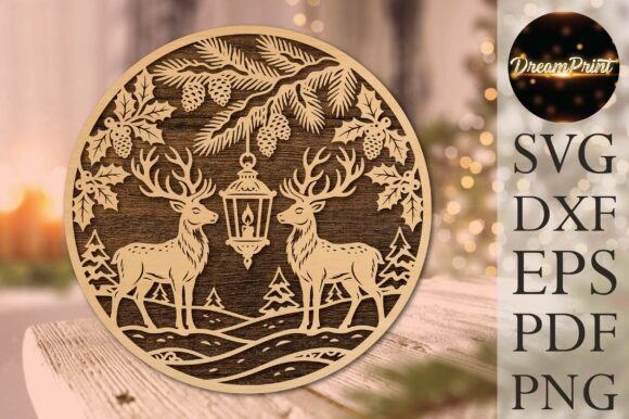 Christmas_Deer_Lantern_Laser_Cut_SVG