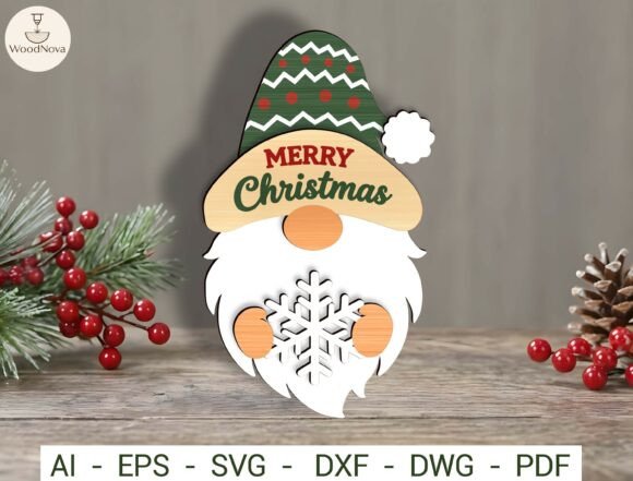 Christmas_Gnome_Laser_Cut_File_Svg