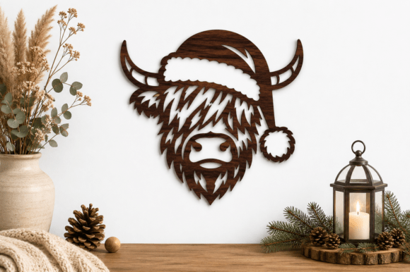 Christmas_Highland_Cow_SVG_Santa_Sign