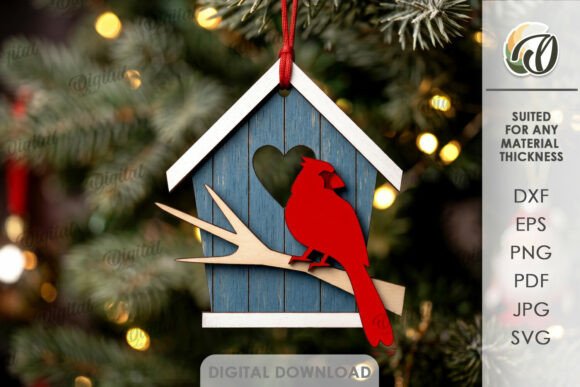 Christmas_House_Tree_Ornament_Laser_Cut