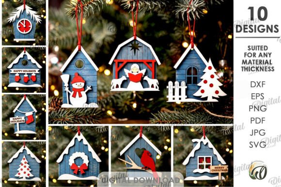 Christmas_House_Tree_Ornaments_Bundle