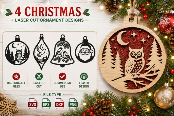 Christmas_Laser_Cut_Ornament_SVG