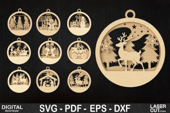 Christmas_Laser_Cut_Ornaments_Bundle