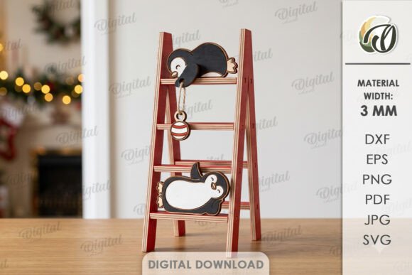 Christmas_Mini_Ladder_Laser_Cut