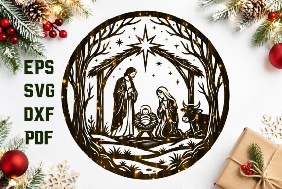 Christmas_Nativity_Forest_Laser_Cut_SVG