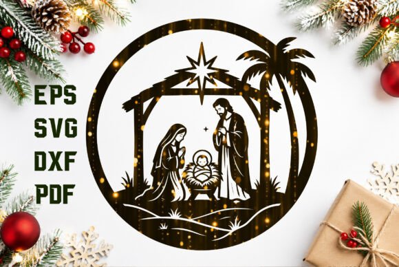 Christmas_Nativity_Stable_Laser_Cut_SVG