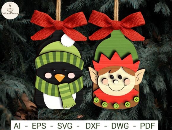 Christmas_Penguin_Elf_Ornament_SVG