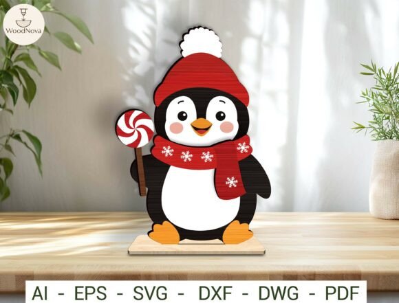Christmas_Penguin_Shelf_Sitter_SVG