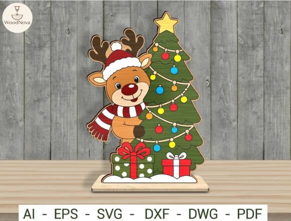 Christmas_Reindeer_Tree_Shelf_Sitter_Svg