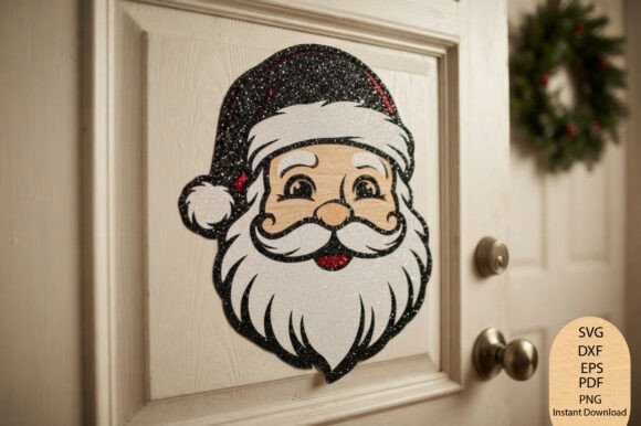 Christmas_Santa_Claus_Face_Laser_Cut_SVG