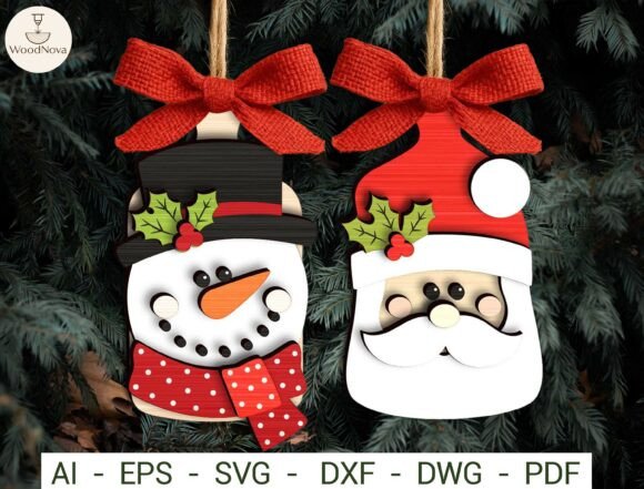 Christmas_Snowman_Santa_Ornament_SVG