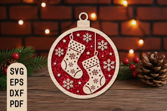Christmas_Stocking_Ornament_Laser_Cut