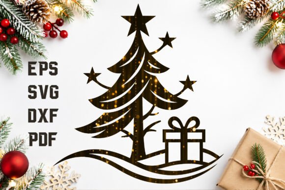 Christmas_Tree_Gift_Box_Laser_Cut_SVG