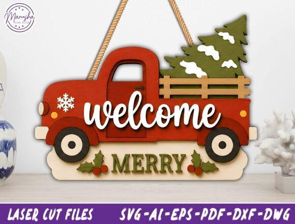 Christmas_Truck_Door_Hanger_Svg