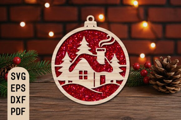 Christmas_Village_Ornament_SVG