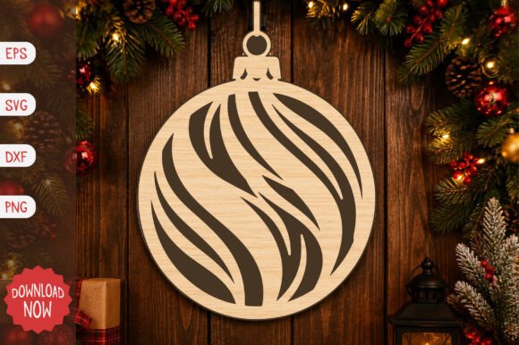 Curved_Stripe_Christmas_Ornament_SVG