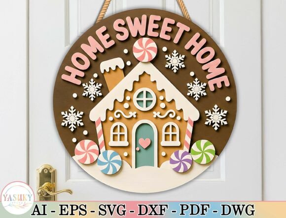 Gingerbread_House_Door_Hanger_SVG