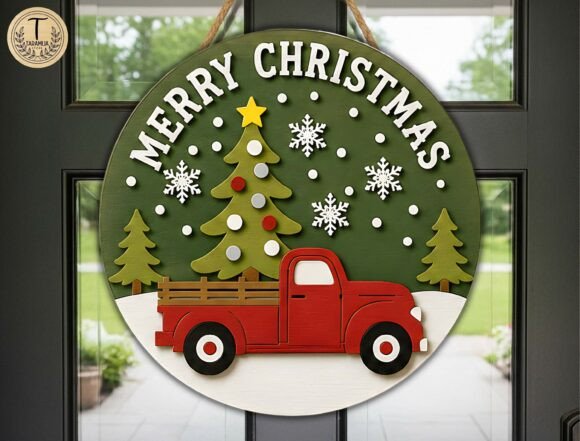 Merry_Christmas_Truck_Door_Hanger_SVG