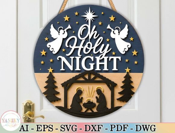 Nativity_Scene_Door_Hanger_Cut_File_SVG