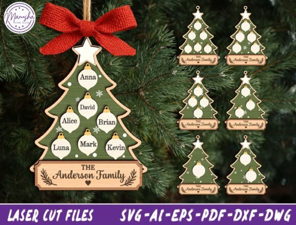 Personalize_Family_Xmas_Ornament_SVG