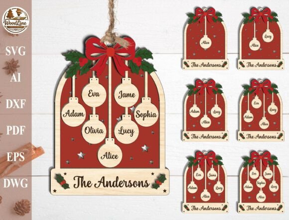 Personalized_Family_Xmas_Ornament_Svg