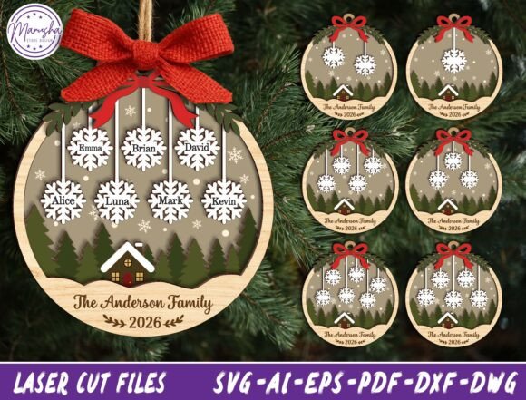 Personalized_Snowflake_Xmas_Ornament_SVG