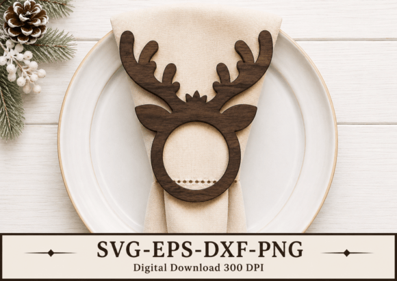 Reindeer_Napkin_Ring_Laser_Cut_File