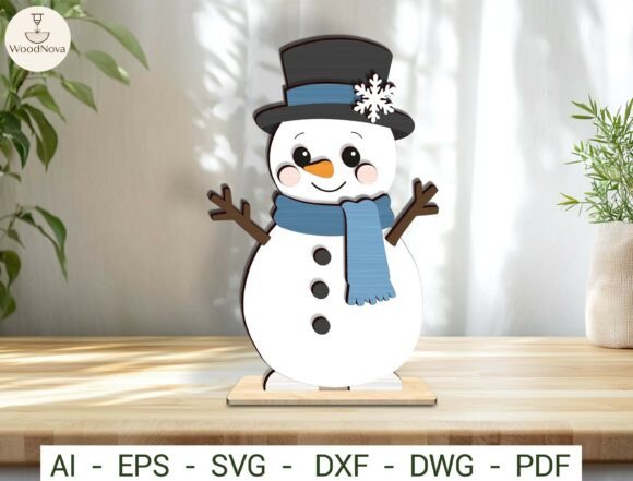 Snowman_Shelf_Sitter_SVG_Glowforge_XTool