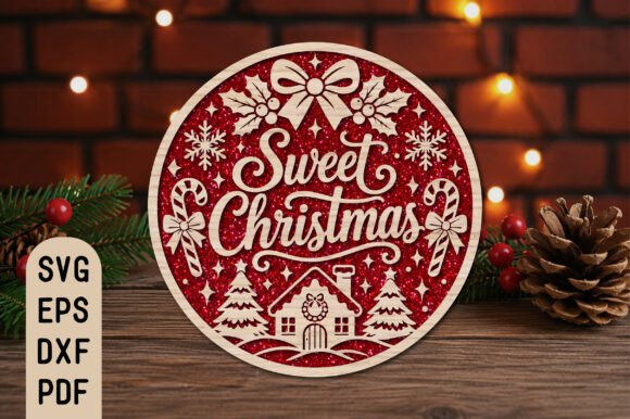 Sweet_Christmas_Ornament_Laser_Cut_SVG