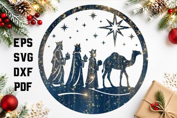 Three_Wise_Men_Nativity_Laser_Cut_SVG
