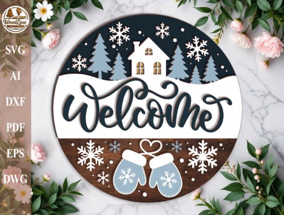 Winter_Welcome_Sign_Laser_Cut_File_SVG