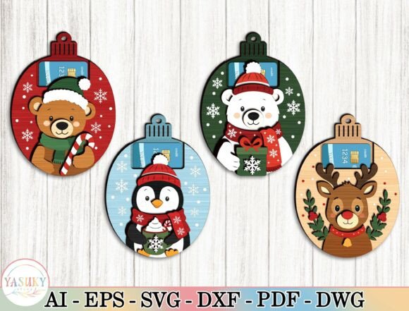 Xmas_Animal_Gift_Card_Holder_SVG_Bundle